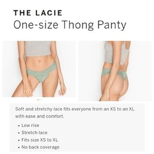 Victoria's secret very sexy the lacie one size thong panty NEW!